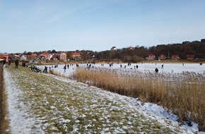 Fra Lemvig sø - Børn på skøjter